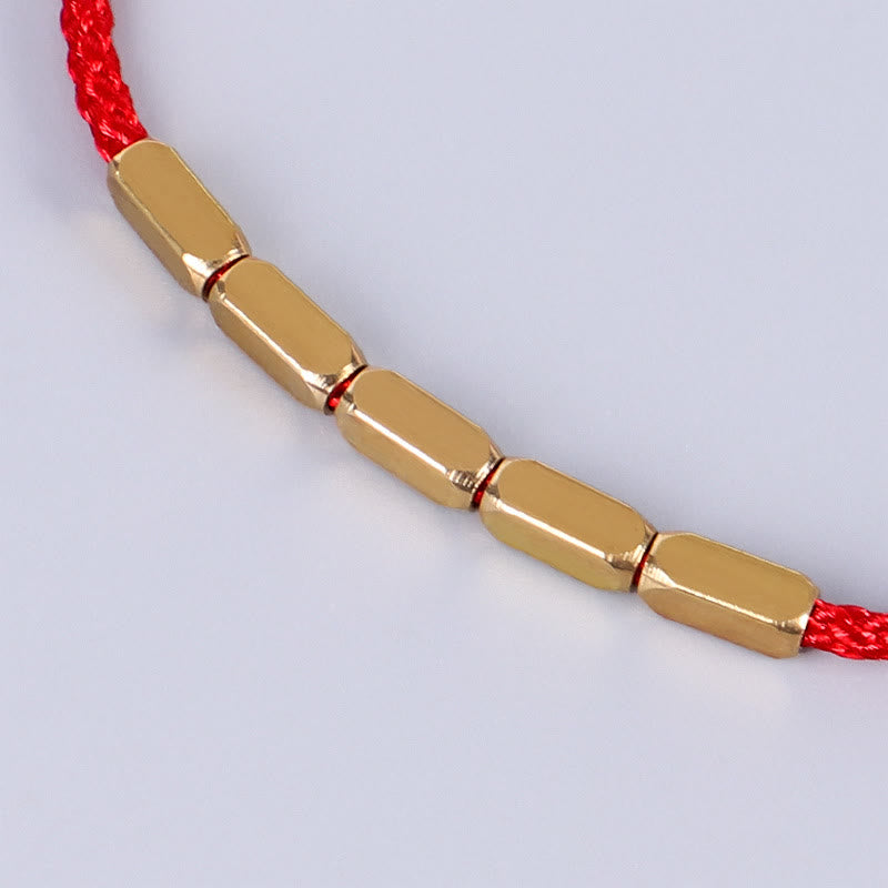 Buddha Stones Handcrafted Copper Bead Protection Braided String Bracelet - image 3