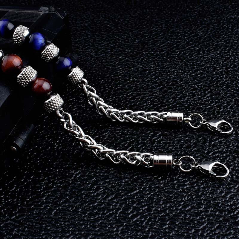 Buddha Stones Black Onyx Tiger Eye Bead Courage Bracelet - image 13