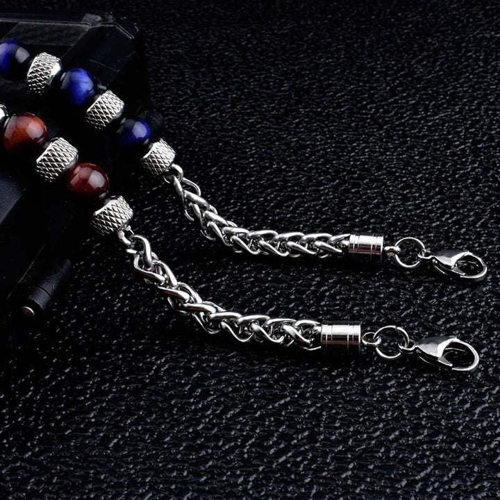 Buddha Stones Black Onyx Tiger Eye Bead Courage Bracelet - image 13