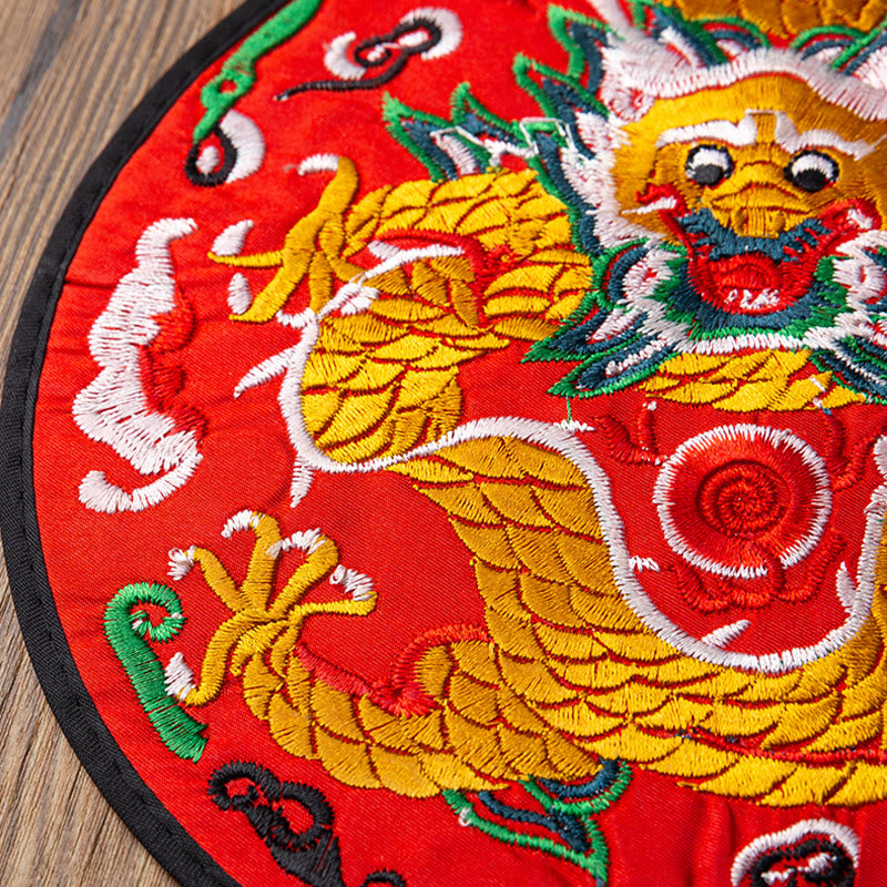 Buddha Stones Dragon Embroidery Cup Mat Pad Tea Cup Coaster Kung Fu Tea Mat - image 17