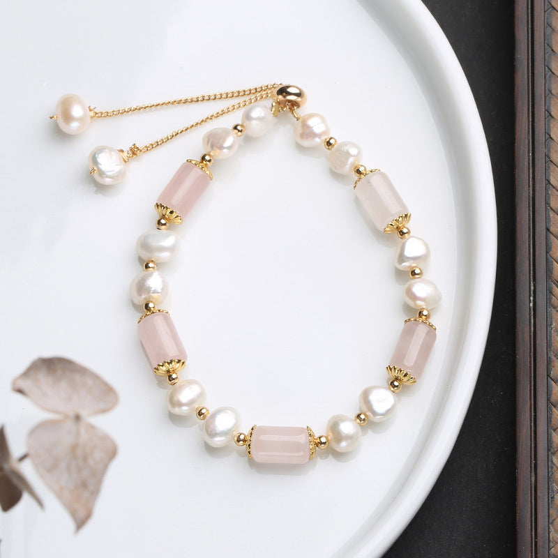 Buddha Stones Green Aventurine Pearl Pink Crystal Bead Luck Bracelet - Pink Crystal&Pearl - image 8