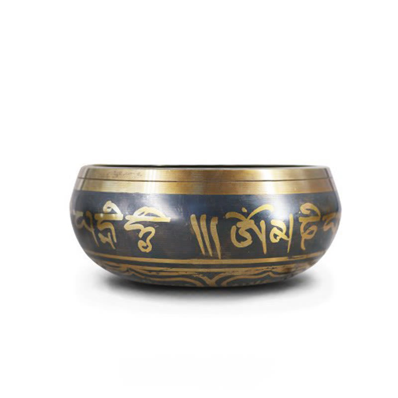 Buddha Stones Tibetan Meditation Bowl for Healing and Mindfulness Om Mani Padme Hum Singing Bowl - image 17