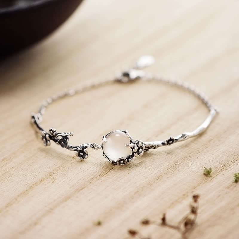 Buddha Stones Plum Blossom Chalcedony Positive Bracelet - Chalcedony(Positive♥Harmony) - image 0
