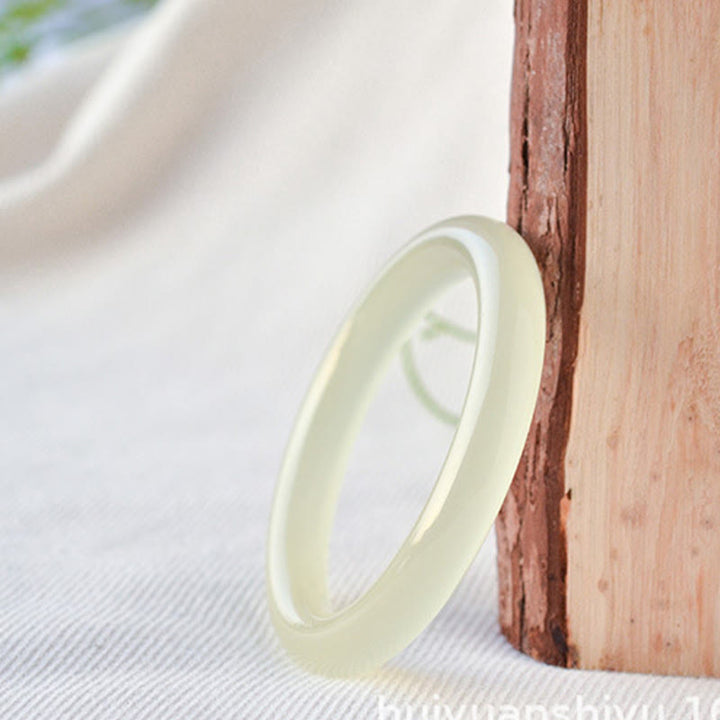 Buddha Stones Natural Afghanistan Jade Abundance Cuff Bracelet Bangle - image 10