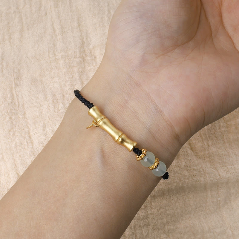 Buddha Stones Bamboo Design Luck Strength Braided Bracelet - image 12