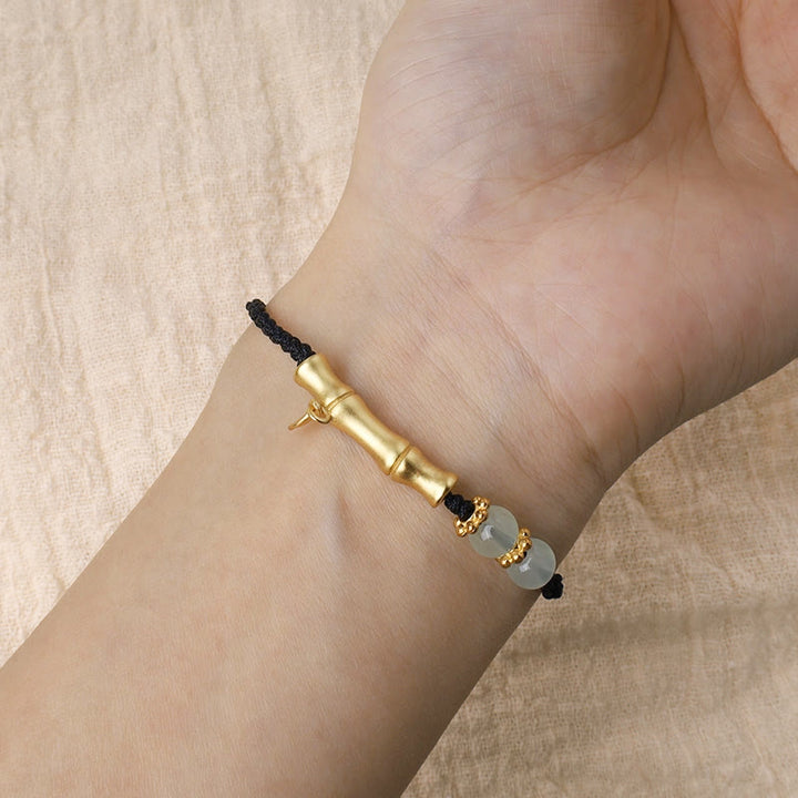 Buddha Stones Bamboo Design Luck Strength Braided Bracelet - image 12