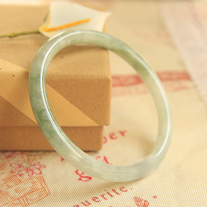 Buddha Stones Natural Jade Peace Healing Bangle Bracelet - image 3