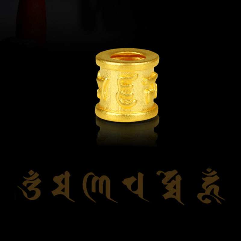 Buddha Stones Tibet 999 Gold Om Mani Padme Hum Handmade Eight Thread Peace Knot Luck Bracelet - image 4