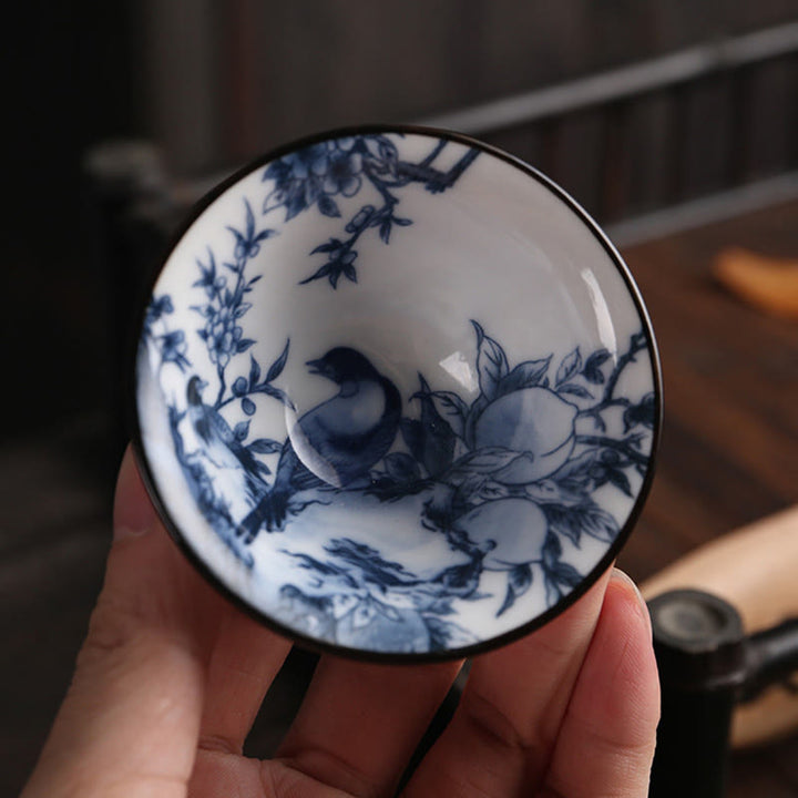 Buddha Stones Flowers Fu Character Mountains Lotus Cherry Blossoms Ceramic Teacup Kung Fu Tea Cup - image 28