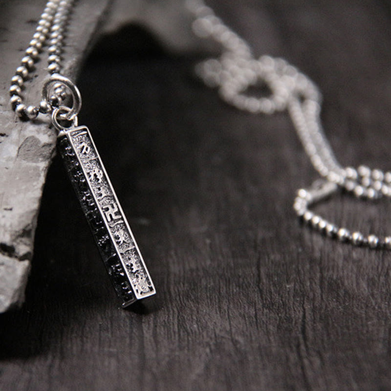 Buddha Stones 925 Sterling Silver Tibetan Om Mani Padme Hum Buddha Swastika Symbol Wisdom Necklace Pendant - image 4