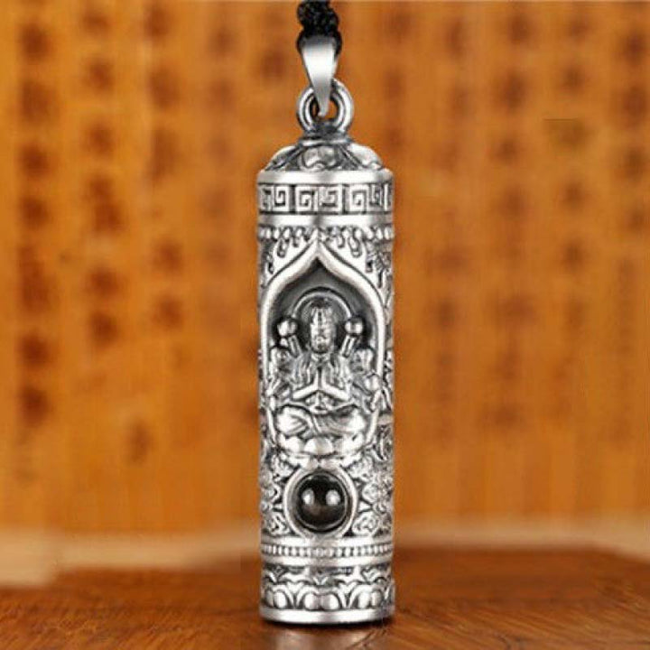 Buddha Stones Chinese Zodiac Natal Buddha Projection Prosperity Necklace Pendant - Rat - image 5