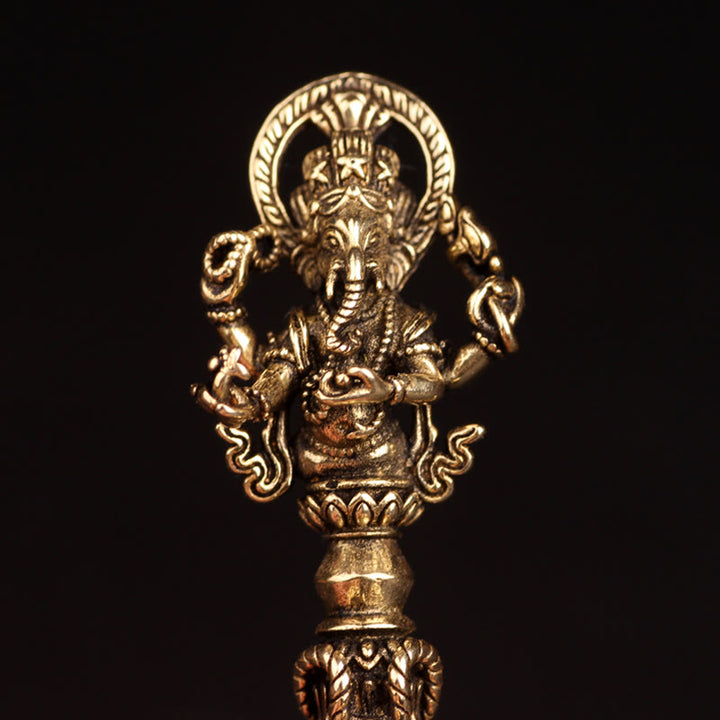 Buddha Stones Tibetan Ganesh Ganpati Elephant God of Wealth Dorje Vajra Spiritual Power Necklace Pendant - image 3