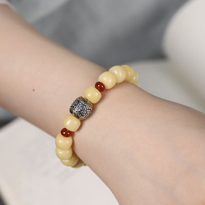 Buddha Stones Bodhi Seed Auspicious Cloud Fu Character Bead Peace Bracelet - image 7