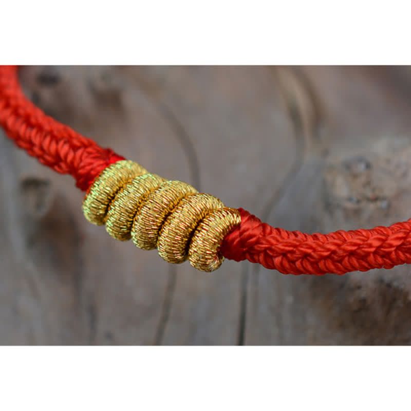 Buddha Stones Handmade Simple Design Chinese Knotting Luck Strength Braid String Bracelet - image 9