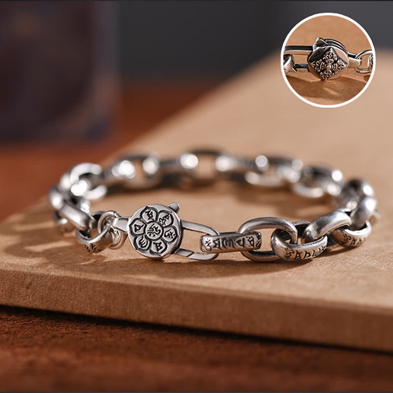 Buddha Stones Om Mani Padme Hum Double Dorje Copper Engraved Wisdom Bracelet - image 9