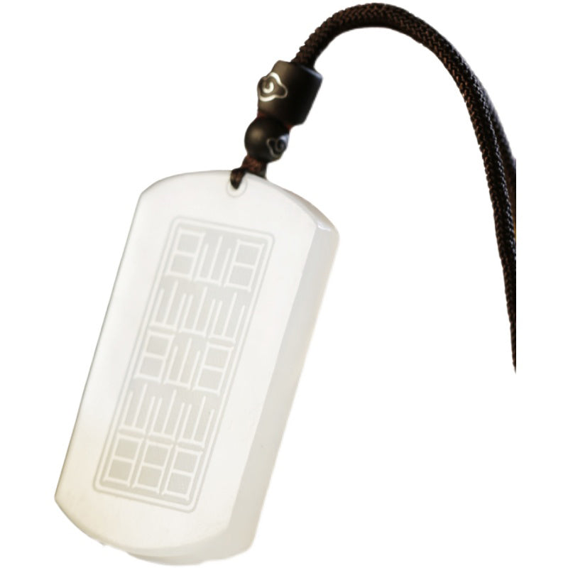 Buddha Stones White Jade PiXiu Yin Yang Luck Protection Necklace Pendant - image 11
