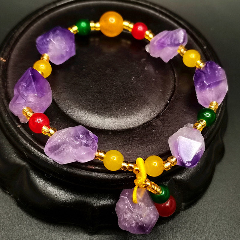 Natural Amethyst Fortune Healing Bracelet - image 1