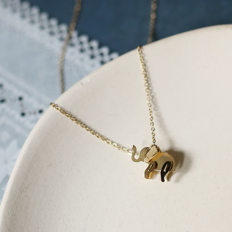 Elephant Titanium Steel Luck Necklace Chain Pendant - Elephant - image 0