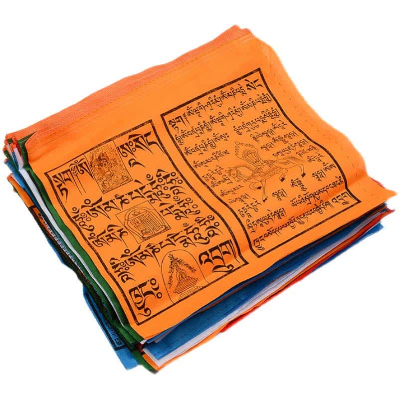Buddha Stones Tibetan 5 Colors Windhorse Auspicious Outdoor 25 Pcs Prayer Flag - image 32