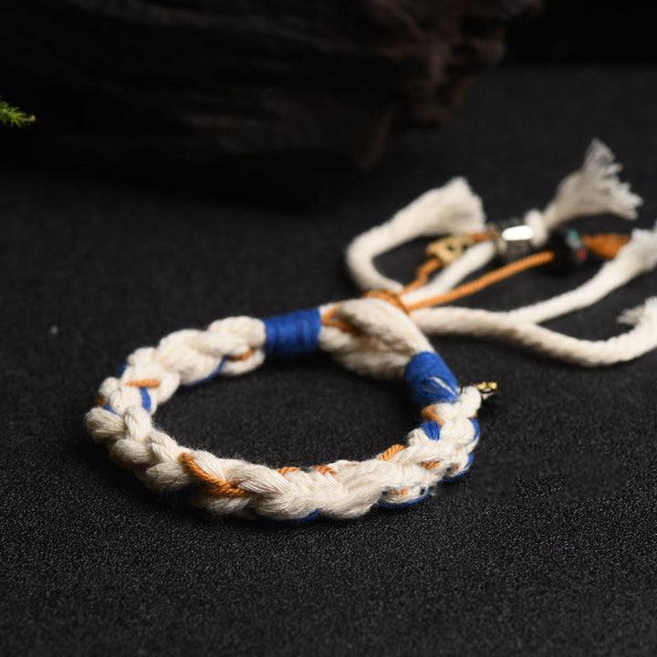 Buddha Stones Tibet Zakiram Goddess of Wealth Thangka Handmade Luck Bracelet - image 5