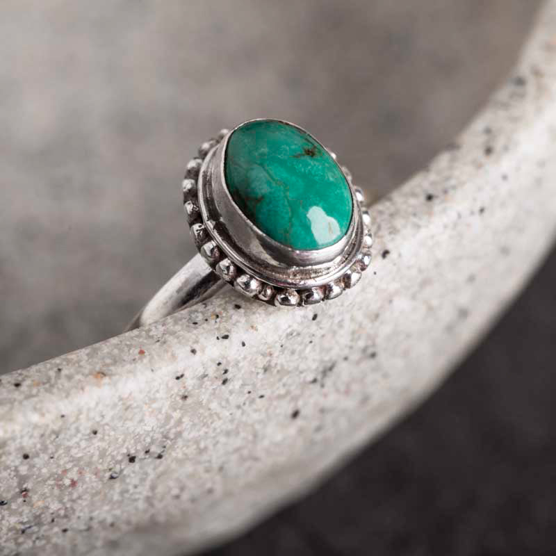 Buddha Stones 925 Sterling Silver Turquoise Wisdom Love Ring - image 8
