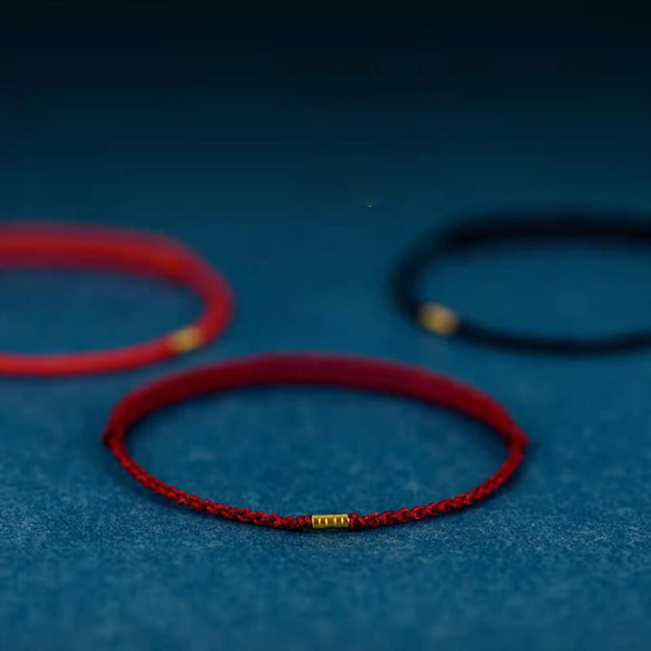 Buddha Stones "Blessings for Clear Connections" 925 Sterling Silver Lucky Golden Bead String Bracelet Anklet Includes Gift Message Card - image 10