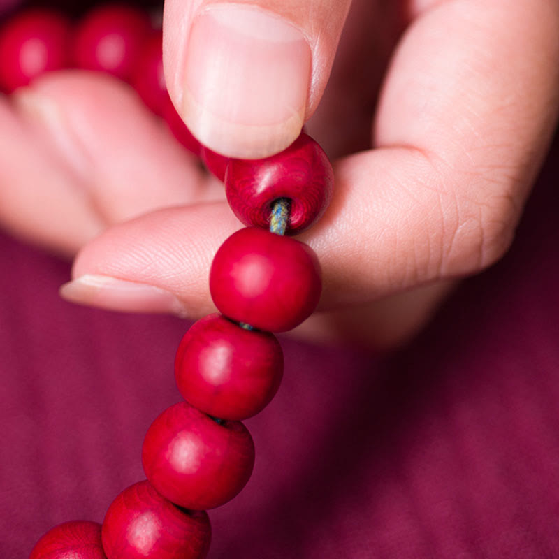 Buddha Stones Abelia Biflora Wood Warding Off Evil Spirits Wrist Mala - image 2
