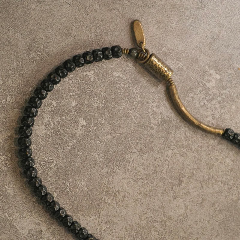 Buddha Stones Retro Coconut Shell Copper Happiness Triple Wrap Bracelet - image 13