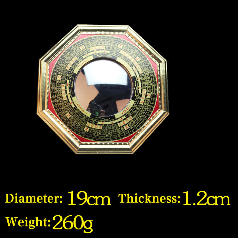 Feng Shui Bagua Map Balance Harmony Living Room Energy Map Mirror - 19 cm Bagua Map Convex Mirror - image 10