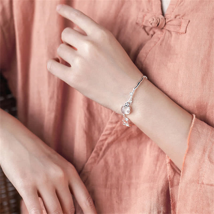 Buddha Stones Plum Blossom Chalcedony Positive Bracelet - image 2