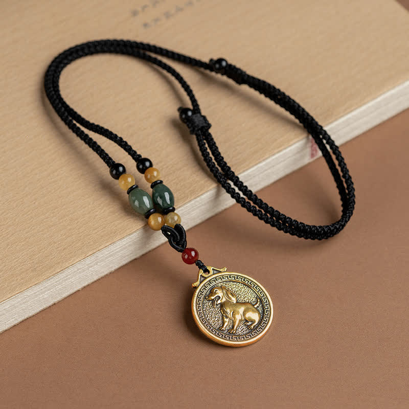 12 Chinese Zodiac Blessing Wealth Fortune Necklace Pendant - Dog - image 22