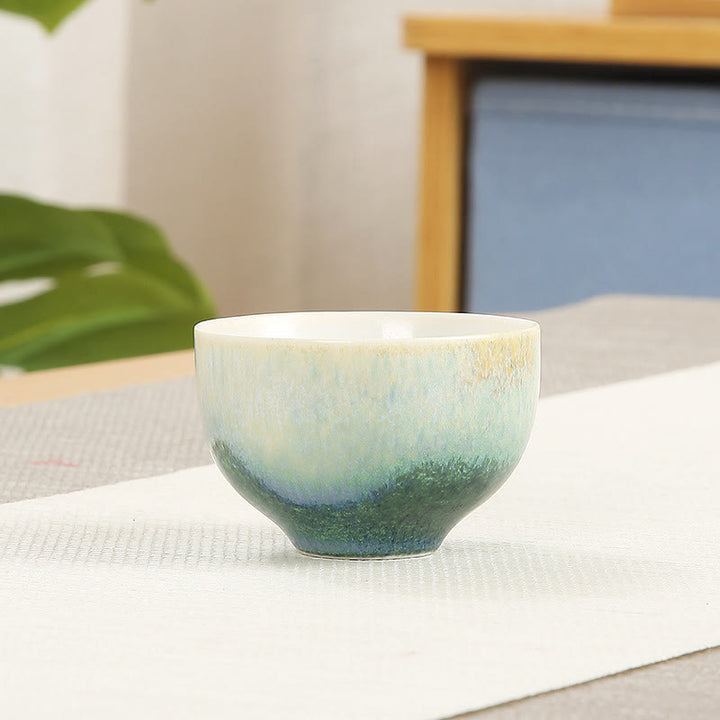 Buddha Stones Creative Green Ceramic Teacup Kung Fu Tea Cups - 6.2*4.2cm*50ml - image 9