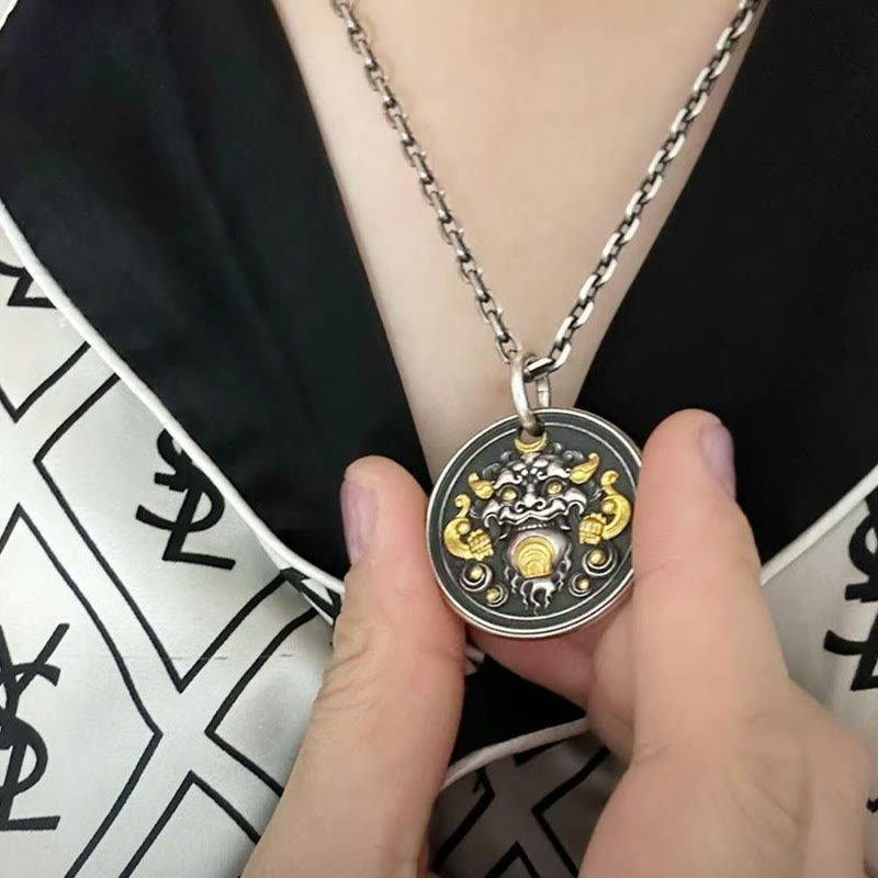 Buddha Stones Tibetan Kirtimukha Amulet Healing Necklace Pendant - image 4