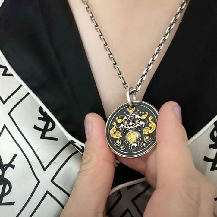 Buddha Stones Tibetan Kirtimukha Amulet Healing Necklace Pendant - image 4