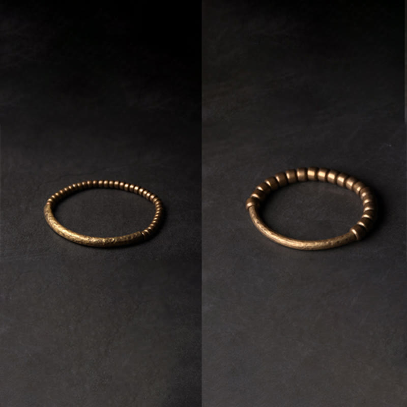Buddha Stones Simple Design Copper Brass Bead Luck Wealth Bracelet - image 13