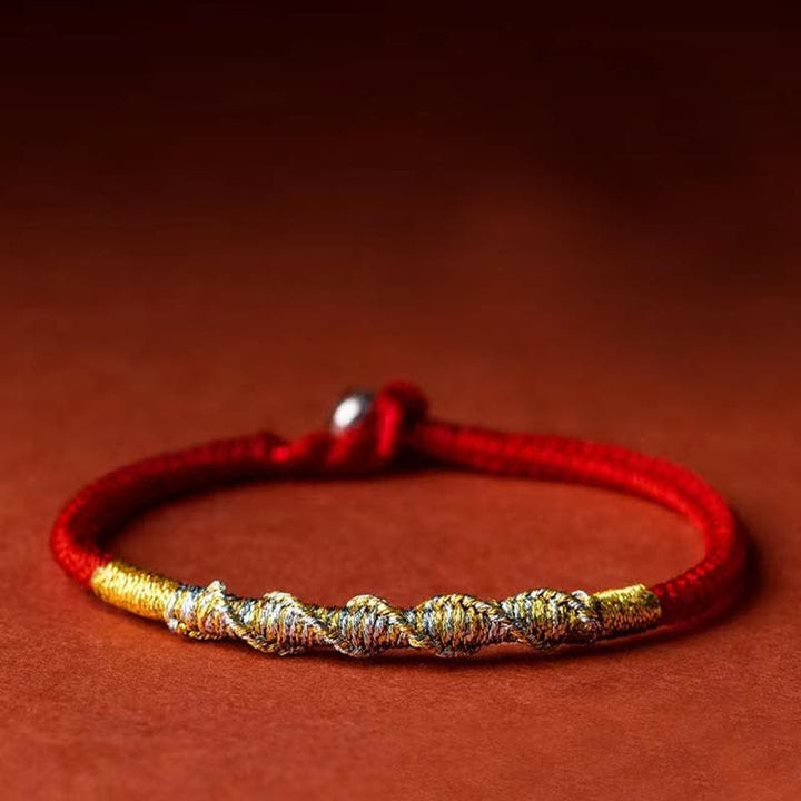Buddha Stones 925 Sterling Silver Luck Strength Red String Protection Braid Bracelet - image 5
