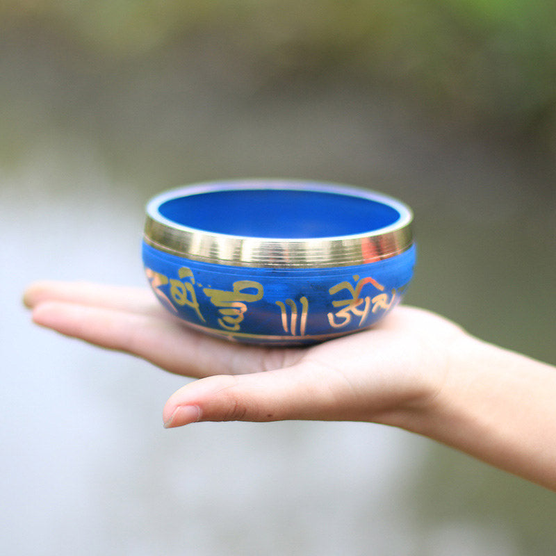 Buddha Stones Tibetan Sound Bowl Handcrafted for Relaxation Meditation Prayer Singing Bowl Set - image 4