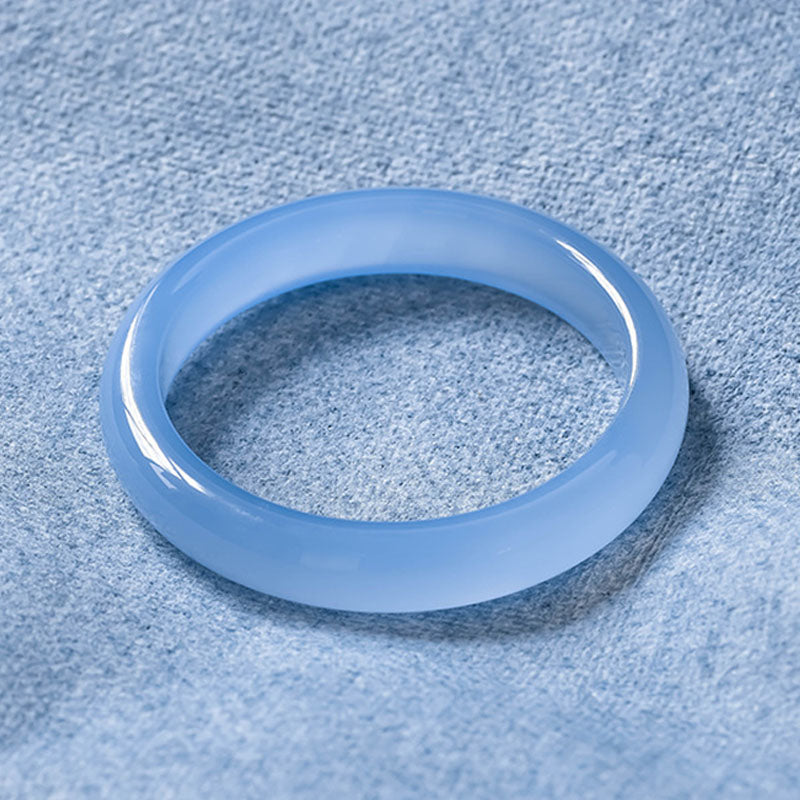 Buddha Stones Blue Chalcedony Emotional Balance Bracelet Bangle - image 4