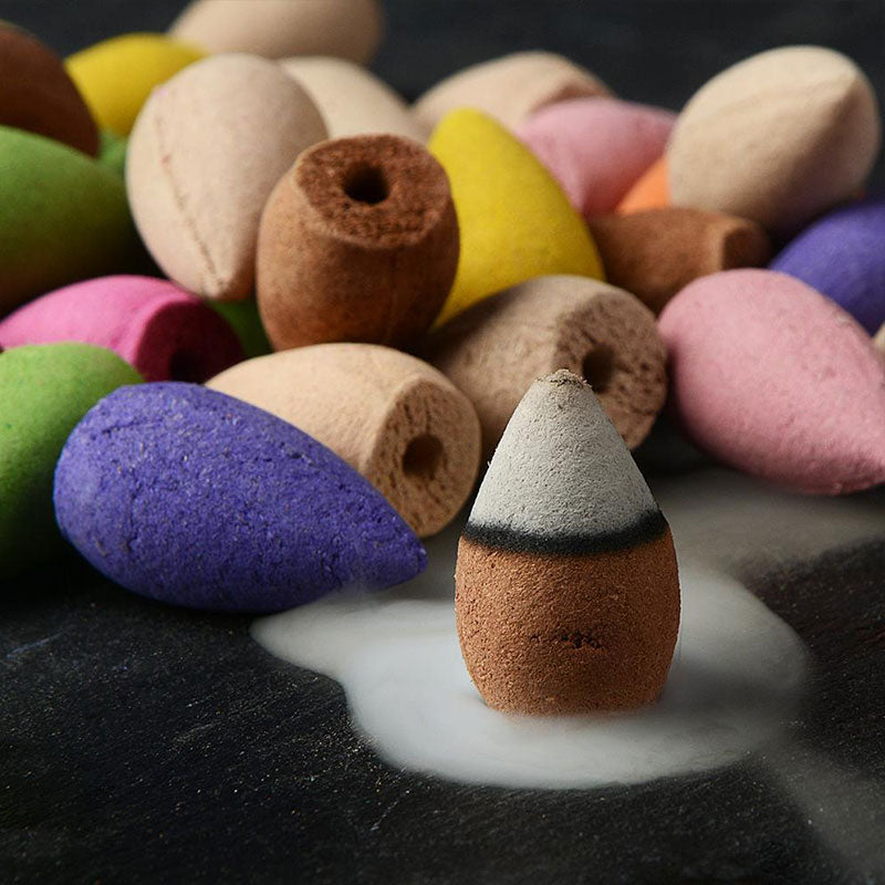 Buddha Stones Mixed Aroma Backflow Incense 50 Cones Pack - 50 cones per pack (Random mix scents) - image 0