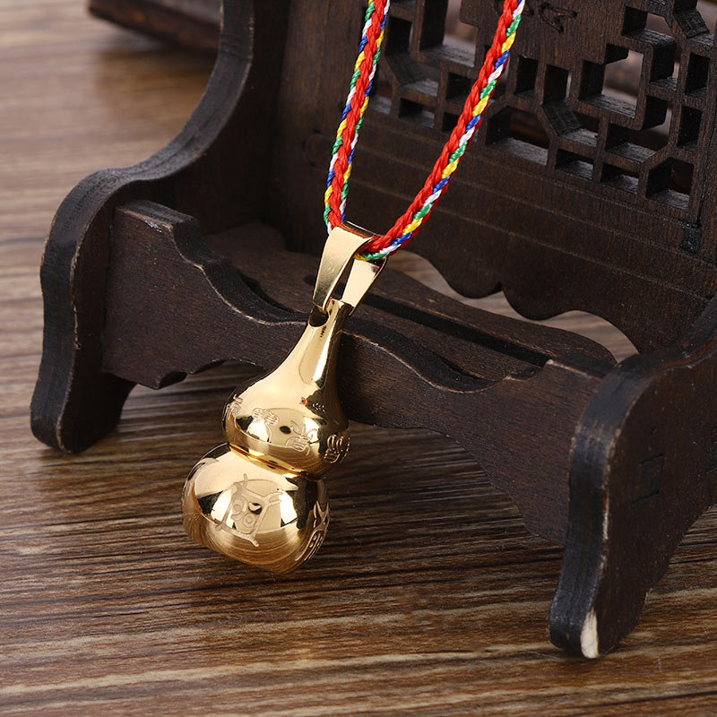 Buddha Stones Tibetan Yin Yang Symbol Gourd Harmony Titanium Steel Necklace Pendant - image 1
