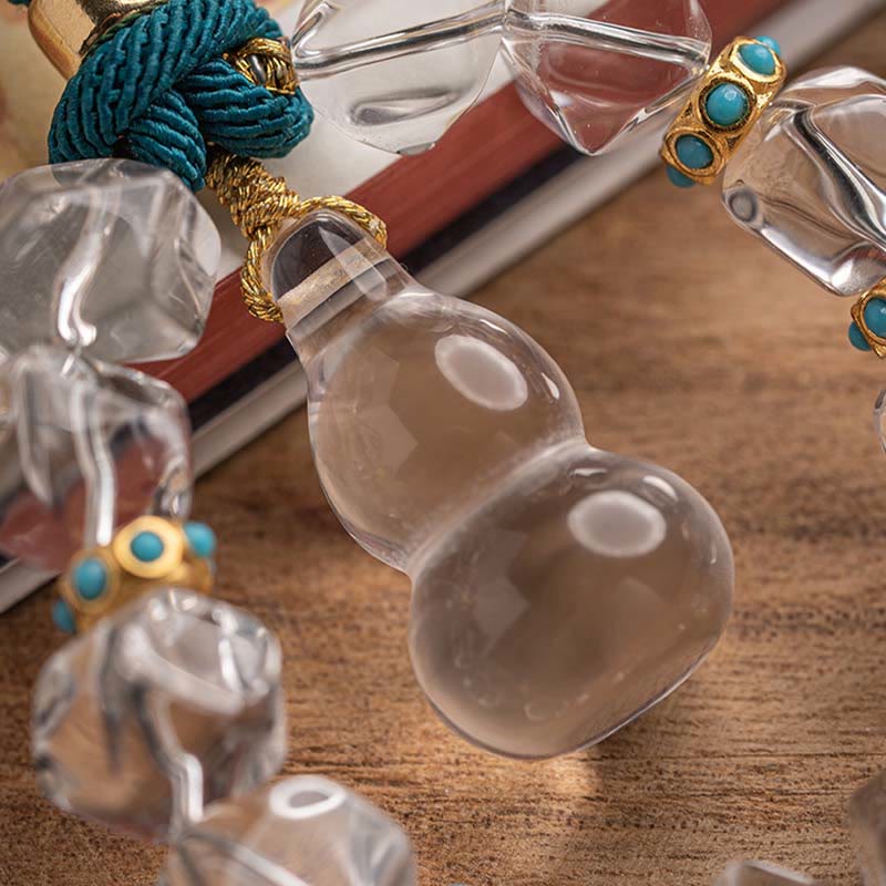 Buddha Stones White Crystal Deer Gourd Protection Car Hanging Decoration - image 14