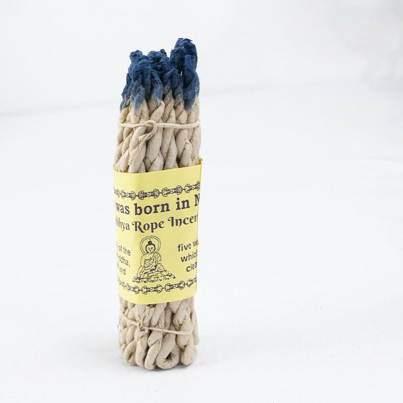 Buddha Stones Nepal Rope Incense Purify Healing Meditation Incense - Blue 25Pcs Incense(10cm/Stick) - image 5