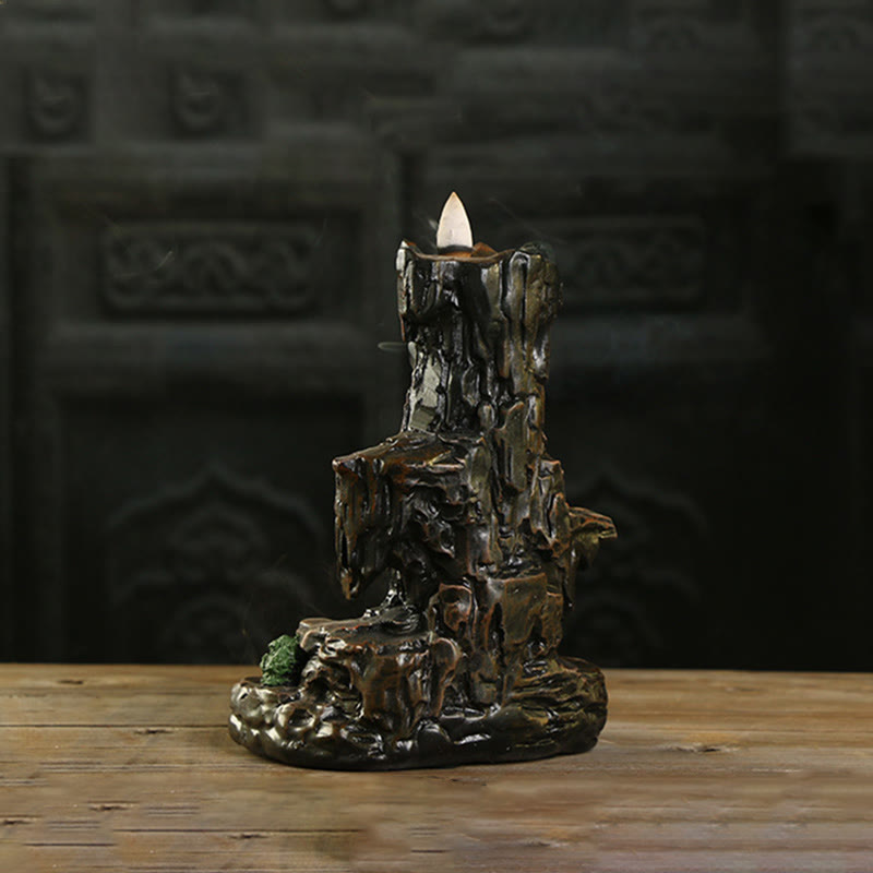 Buddha Stones Waterfall Backflow Incense Burner Mountain Tower Incense Holders - image 7