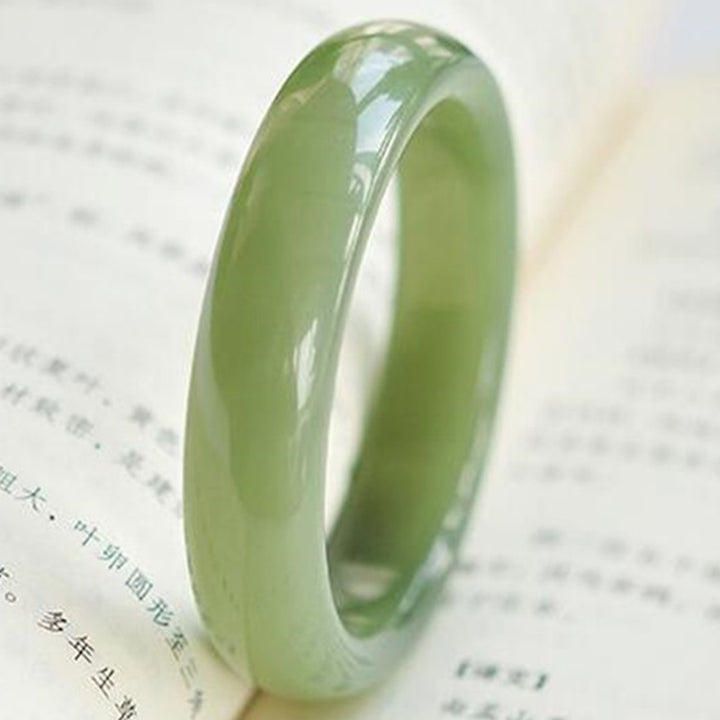 Buddha Stones Jade Abundance Blessing Bangle Bracelet - image 3