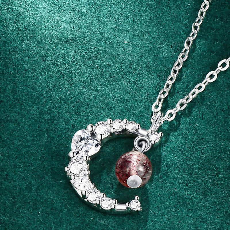 Buddha Stones Strawberry Quartz Blue Crystal Love Healing Necklace - image 3
