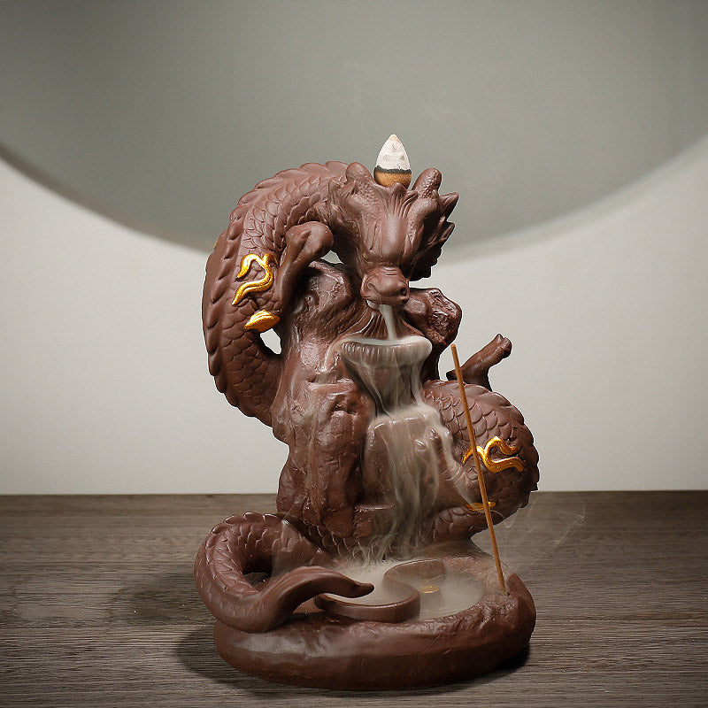 Buddha Stones Tibetan Dragon Protection Incense Burner Decoration - 2 - image 7