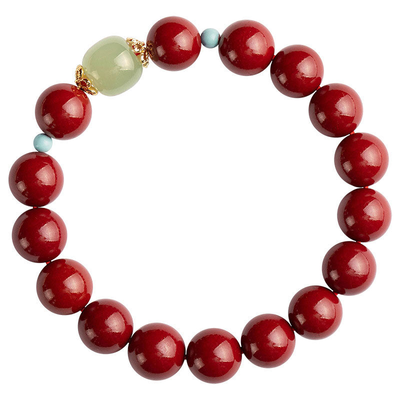 Buddha Stones Cinnabar Green Aventurine Fortune Luck Bracelet - image 11