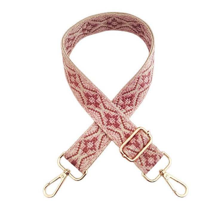 Buddha Stones Multicolor Embroidered Shoulder Bag Straps - Light Pink Beige - image 15