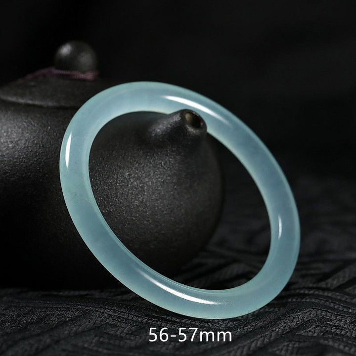 Buddha Stones Natural Jade Healing Blessing Bangle Bracelet - 56-57mm - image 4
