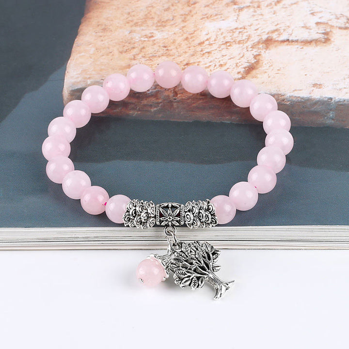 Buddha Stones Natural Gemstone Tree of Life Lucky Charm Stretch Bracelet - image 8